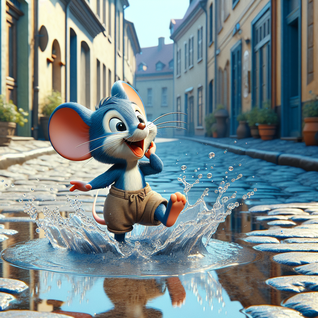 Mickey Blau: The Joyful Cartoon Mouse in a Sunny Splash