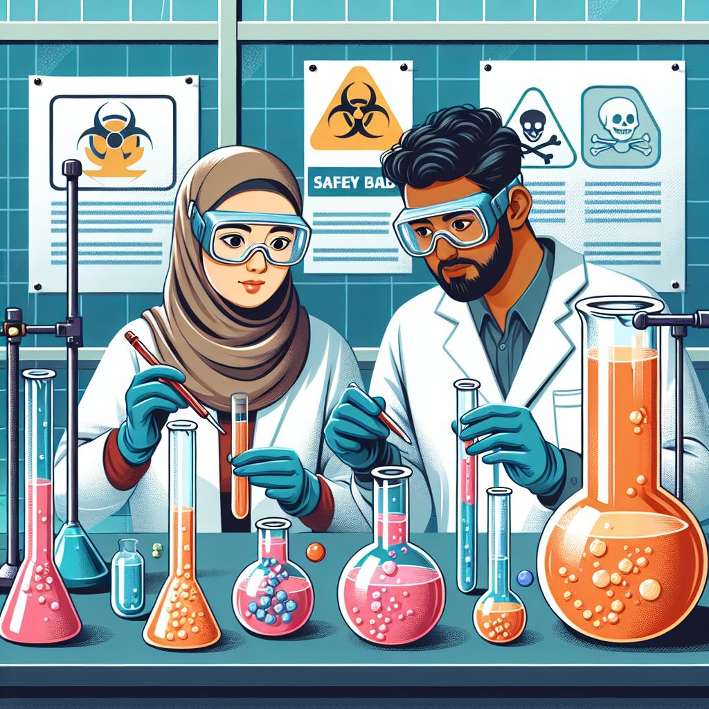 Colorful Chemical Reaction in Scientific Lab Setting