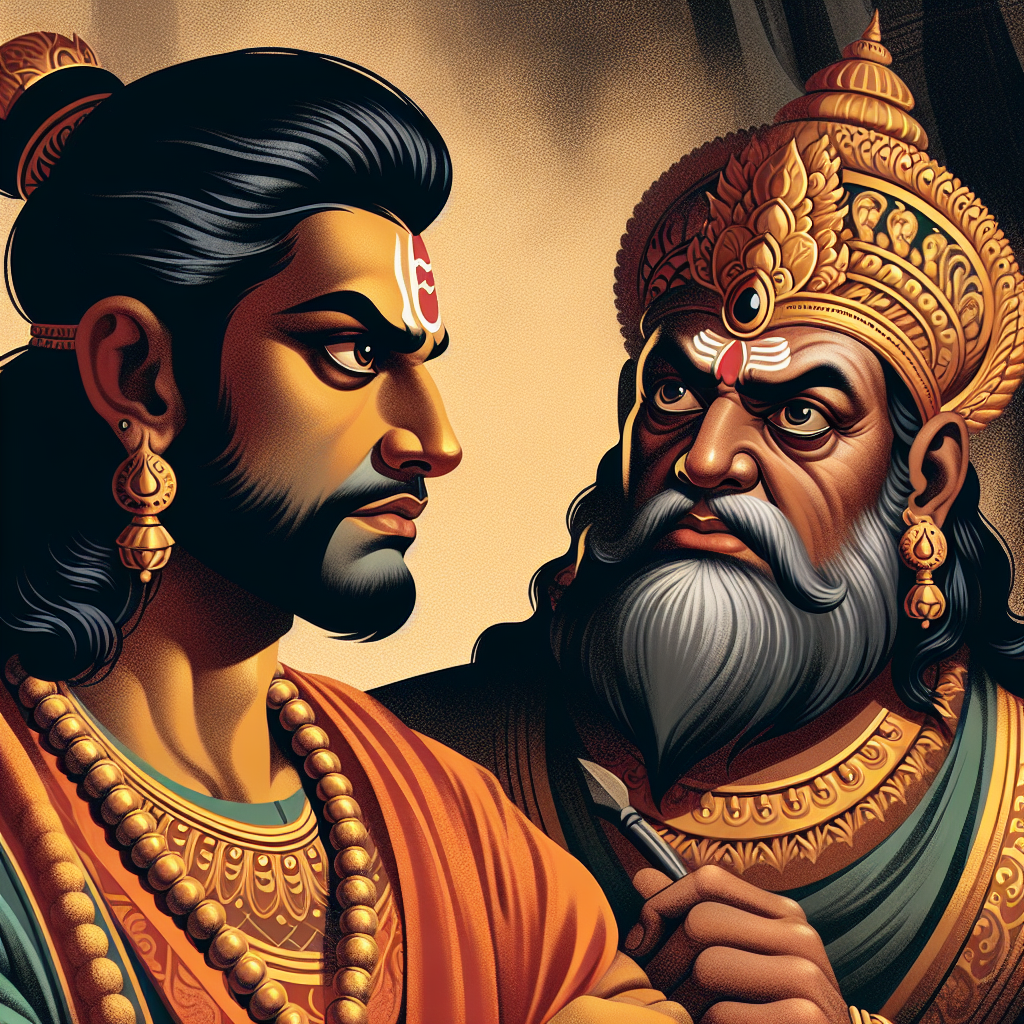 Ram and Vibhishan Illustration in Ramayana