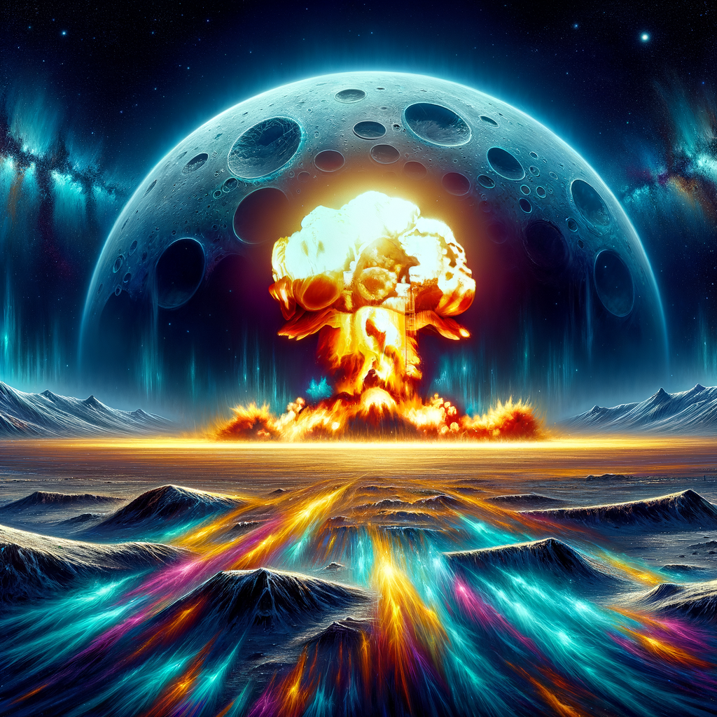 Atomic Explosion on the Moon Art