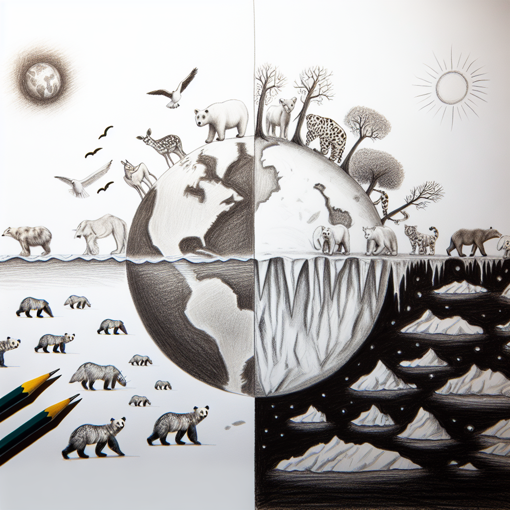 Before and After Climate Change Drawing